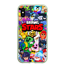 Чехол iPhone XS Max матовый BRAWL STARS ВСЕ БРАВЛЕРЫ