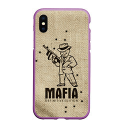 Чехол iPhone XS Max матовый Mafia 2, цвет: 3D-фиолетовый