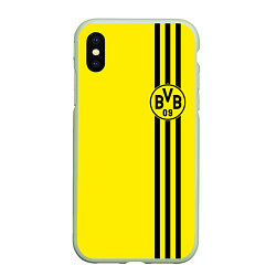 Чехол iPhone XS Max матовый BORUSSIA, цвет: 3D-салатовый