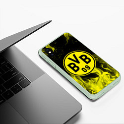 Чехол iPhone XS Max матовый BORUSSIA, цвет: 3D-салатовый — фото 2