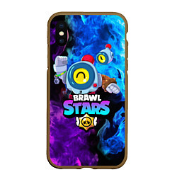 Чехол iPhone XS Max матовый BRAWL STARS NANI, цвет: 3D-коричневый