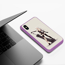 Чехол iPhone XS Max матовый A2, цвет: 3D-фиолетовый — фото 2