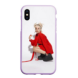 Чехол iPhone XS Max матовый DOJA CAT, цвет: 3D-сиреневый