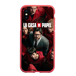 Чехол iPhone XS Max матовый La Casa de Papel Z, цвет: 3D-красный
