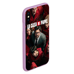 Чехол iPhone XS Max матовый La Casa de Papel Z, цвет: 3D-сиреневый — фото 2