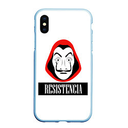 Чехол iPhone XS Max матовый Resistenicia, цвет: 3D-голубой