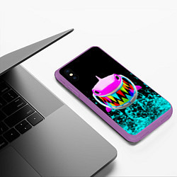 Чехол iPhone XS Max матовый 6IX9INE, цвет: 3D-фиолетовый — фото 2