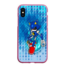 Чехол iPhone XS Max матовый Metal Sonic