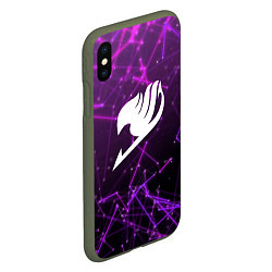 Чехол iPhone XS Max матовый Fairy Tail, цвет: 3D-темно-зеленый — фото 2