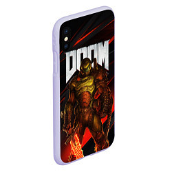 Чехол iPhone XS Max матовый DOOM ETERNAL, цвет: 3D-светло-сиреневый — фото 2