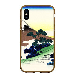 Чехол iPhone XS Max матовый ЯПОНИЯ, цвет: 3D-коричневый
