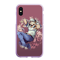 Чехол iPhone XS Max матовый JoJo, цвет: 3D-сиреневый