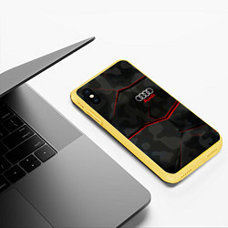 Чехол iPhone XS Max матовый AUDI, цвет: 3D-желтый — фото 2