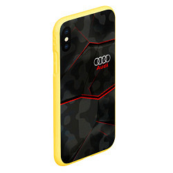 Чехол iPhone XS Max матовый AUDI, цвет: 3D-желтый — фото 2