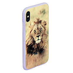 Чехол iPhone XS Max матовый Lion King, цвет: 3D-светло-сиреневый — фото 2