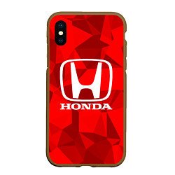 Чехол iPhone XS Max матовый HONDA, цвет: 3D-коричневый