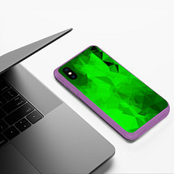 Чехол iPhone XS Max матовый GREEN, цвет: 3D-фиолетовый — фото 2