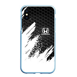 Чехол iPhone XS Max матовый HONDA, цвет: 3D-голубой