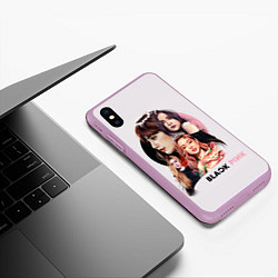 Чехол iPhone XS Max матовый Blackpink, цвет: 3D-сиреневый — фото 2
