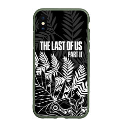 Чехол iPhone XS Max матовый THE LAST OF US 2, цвет: 3D-темно-зеленый