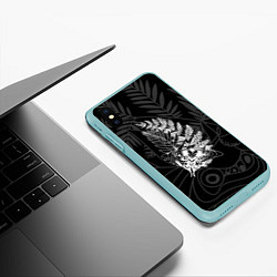 Чехол iPhone XS Max матовый ЭЛЛИ ТАТУИРОВКА, цвет: 3D-мятный — фото 2