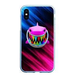 Чехол iPhone XS Max матовый 6IX9INE 69, цвет: 3D-голубой