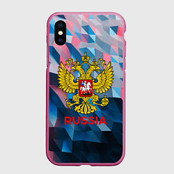 Чехол iPhone XS Max матовый RUSSIA