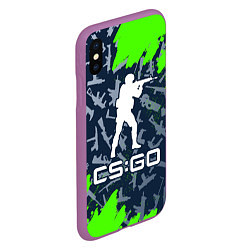 Чехол iPhone XS Max матовый CS GO КС ГО, цвет: 3D-фиолетовый — фото 2