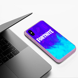 Чехол iPhone XS Max матовый FORTNITE ФОРТНАЙТ, цвет: 3D-сиреневый — фото 2