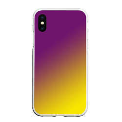 Чехол iPhone XS Max матовый ГРАДИЕНТ, цвет: 3D-белый