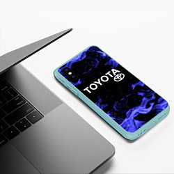 Чехол iPhone XS Max матовый TOYOTA, цвет: 3D-мятный — фото 2