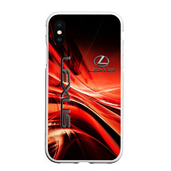 Чехол iPhone XS Max матовый LEXUS, цвет: 3D-белый