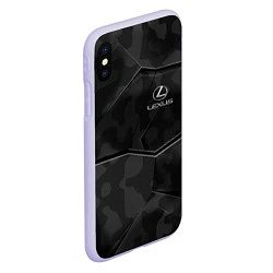 Чехол iPhone XS Max матовый LEXUS, цвет: 3D-светло-сиреневый — фото 2