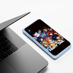 Чехол iPhone XS Max матовый FAIRY TAIL ХВОСТ ФЕИ, цвет: 3D-голубой — фото 2