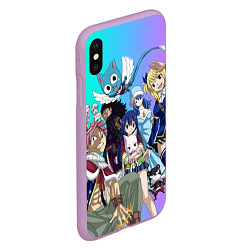 Чехол iPhone XS Max матовый FAIRY TAIL ХВОСТ ФЕИ, цвет: 3D-сиреневый — фото 2