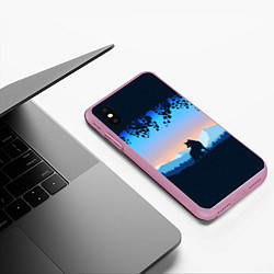 Чехол iPhone XS Max матовый WOLF D, цвет: 3D-розовый — фото 2