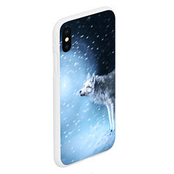 Чехол iPhone XS Max матовый ВОЛК ЗИМА D, цвет: 3D-белый — фото 2