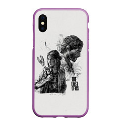 Чехол iPhone XS Max матовый The Last of Us, цвет: 3D-фиолетовый