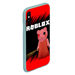 Чехол iPhone XS Max матовый Roblox Piggy, цвет: 3D-мятный — фото 2