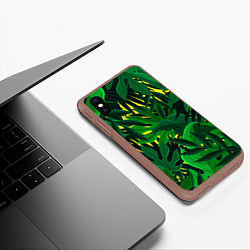 Чехол iPhone XS Max матовый В джунглях, цвет: 3D-коричневый — фото 2