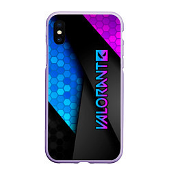 Чехол iPhone XS Max матовый Valorant, цвет: 3D-светло-сиреневый