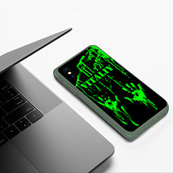 Чехол iPhone XS Max матовый Виталий, цвет: 3D-темно-зеленый — фото 2