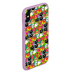 Чехол iPhone XS Max матовый Папуги, цвет: 3D-сиреневый — фото 2