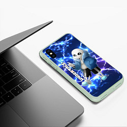 Чехол iPhone XS Max матовый UNDERTALE АНДЕРТЕЙЛ, цвет: 3D-салатовый — фото 2