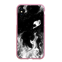 Чехол iPhone XS Max матовый FAIRY TAIL ХВОСТ ФЕИ, цвет: 3D-розовый