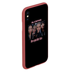 Чехол iPhone XS Max матовый BLACKPINK, цвет: 3D-красный — фото 2