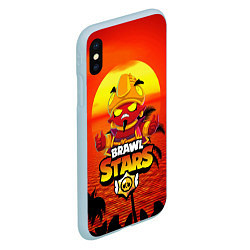 Чехол iPhone XS Max матовый BRAWL STARS EVIL GENE В ЛЕТО, цвет: 3D-голубой — фото 2