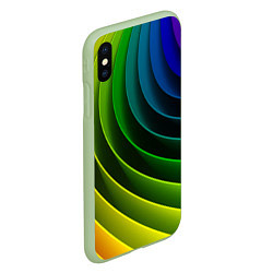 Чехол iPhone XS Max матовый Color 2058, цвет: 3D-салатовый — фото 2