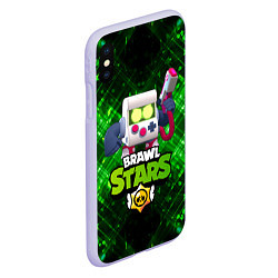 Чехол iPhone XS Max матовый Virus 8 bit brawl stars 8 бит, цвет: 3D-светло-сиреневый — фото 2