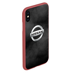 Чехол iPhone XS Max матовый NISSAN, цвет: 3D-красный — фото 2